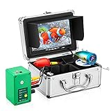 Underwater Fishing Camera, Adalov Portable Fish Finder Camera Waterproof 1000TVL, 7'' LCD Monitor for Ice, Infrared LED IP68 Waterproof Camera with Adjustable 30 LEDs