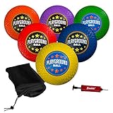 Franklin Sports Playground Balls - Rubber Kickballs and Playground Balls For Kids - Great for Dodgeball, Kickball, and Schoolyard Games – 8.5” Diameter, Multicolor Pack of 6