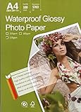 Photo Glossy White Paper A4 100 Sheets 8.3x11.7’’ 135 gr weight. Dries Quickly better finish colors Best Look Pictures print for all inkjet printer.