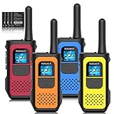 Walkie Talkies, NXGKET 4 Pack Long Range 22 Channel Two-Way Radios with Rechargeable Batteries and USB Charger - For Adults, Biking, Camping, Hiking