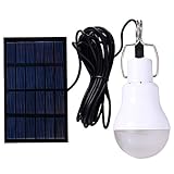 ABZXT Solar Powered Lamp Portable Led Bulb Lights Solar Energy Panel Led Lighting for Camp Tent Night Fishing Emergency Lights Flash 350LM(Pack of 1)