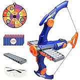 Dawnuph Kids Modern Archery Set, 12 Dart Clip Shot Foam Bullet, Easy to Use, Durable ABS Construction, Includes Bow, Arrows, Target Board, Goggles