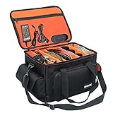 IBVIVIC High Capacity Gig Band Cable File Bag, 600D Oxford With with Adjustable Dividers and Double Separate Bags, for Cords, Sound Equipment, DJ Gear, Musician Accessories, Small Size
