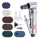 VEVOR Air Die Grinder, 1/4' Right Angle Die Grinder 20000RPM, Lightweight, Ball Bearing Construction, 24PCS Discs for Grinding, Polishing, Deburring, Rust Removal