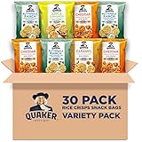 Quaker Rice Crisps, Gluten Free, 4 Flavor Sweet and Savory Variety Mix, Single Serve 0.67oz, 30 count