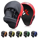 Xnature Essential Curved Boxing MMA Punching Mitts Boxing Pads Hook & Jab Pads MMA Target Focus Punching Mitts Thai Strike Kick Shield a Pair