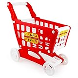 Boley Mart Red Shopping Cart Toy - Grocery Shopping Pretend Play Toy Shopping Cart for Kids and Toddlers - Assembly Required - Ages 3 and Up!