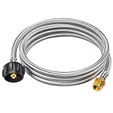 Alloxity 8FT Propane Tank Hose, Propane Adapter Hose, Propane Adapter Hose 1lb to 20lb Propane Tank Hose Fit for Mr Buddy Heater/Black Stone Griddle/Coleman Stove/Webber Q Grill Propane Hoses