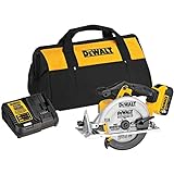 DEWALT 20V MAX 6-1/2-Inch Circular Saw Kit, with 5.0-Ah Battery and Charger (DCS391P1)
