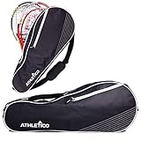 Athletico 3 Racquet Tennis Bag | Padded to Protect Rackets & Lightweight | Professional or Beginner Tennis Players | Unisex Design for Men, Women, Youth and Adults (Black)
