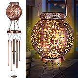 Wind Chimes for Outside Sun Windchimes Outdoors Solar Lantern, 38' Gifts for Mom Hanging Solar Wind Chimes for Outside, Garden Decor Wind Chime Patio Yard, Christmas Memorial Gifts for Women