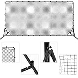 Outus 12 x 6 ft Soccer Rebounder Net Portable Soccer Rebounder Board Soccer Rebound Wall Volleyball Rebounder Net Soccer Training Equipment for Football Tennis Volleyball Practicing