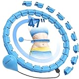 JKSHMYT Weighted Hula Circle Hoops for Adults Weight Loss, Infinity Hoop Fit Plus Size 47 Inch, 24 Detachable Links, Exercise Hoola Hoop Suitable for Women and Beginner