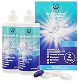 Aqua Naina 12 Fl Oz (Pack of 2) | Contact Lens Solution | Cleaning and Disinfecting Multi-Purpose Contact Solution | Convenient Everyday Lens Hygiene and Eye Care