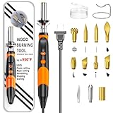 Wood Burning kit, Professional WoodBurning Pen Tool, DIY Creative Tools,Wood Burner for Embossing/Carving/Pyrography，Suitable for Beginners,Adults (orange)