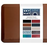 Sky Solutions Anti Fatigue Mat - 3/4' Cushioned Kitchen Rug and Standing Desk Mat & Garage - Non Slip, Waterproof and Stain Resistant (20' x 39', Brown)