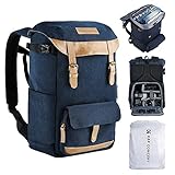K&F Concept Camera Backpacks Camera Bag Professional Storage Quick Side Access 15.6 inch Camera Laptop Bag for Cameras Weatherproof Bag Cover for Photographers