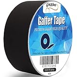 GMKbuy 2 in x 10 Yd Black Gaffers Tape – Heavy Duty, Non-Reflective, Easy to Tear, Waterproof Matte Gaffer Stage Tape – Gaff Cloth Tape for Photography, Filming Backdrop & Production