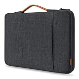 Inateck 13-13.5 inch Laptop Bag, 360° Protective Laptop Sleeve for 14 inch MacBook Pro M3/M2/M1 Pro/Max 2023-2021, 13 inch MacBook Air/Pro M2/M1 2022-2012, Surface Pro X/9/8/7/6/5/4/3, Black Gray