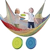 SAPLIZE Climbing Safety Net for Kids and Adults, Double-Layer Climbing Cargo Net with 500lbs Weight Capacity, Heavy Duty Net for Hammock, Tree House, Monkey Bar, Net Bridge, Rope Ladder, 6.5ftx9.8ft