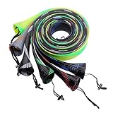 SF Fishing Spinning Rod Socks Braided Mesh Rod Sleeve Cover Protector Pole Gloves Six Colors 6PCS Fit Spinning Rod 6-1/2FT to 7-1/2FT