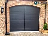 Magnetic Garage Door Screen - Single Car - 7'h x 8'w (Double Also Available) - 60g Fiberglass Mesh - Stronger 1,400gs High Energy Magnets - Weighted Bottom - Tie Backs - Wind Resistors - Black