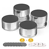 xuenair Metal Bed Risers,1 inch - 2 inch Adjustable Furniture Risers,Heavy Duty Bed Risers for Bed Frame Sofa and Tble - Supports Up to 2200 lbs Silver 4 Pack