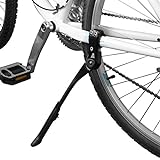 BV Bike Kickstand - Alloy Adjustable Height Rear Side Bicycle Kick Stand, for 24' - 29' Mountain Bike/ Road Bike/ BMX/ MTB (Black)