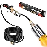 Propane Torch Weed Burner,Blow Torch,Heavy Duty,High Output 1,200,000 BTU,Flamethrower with Turbo Trigger Push Button Igniter and 10 FT Hose for Roof Asphalt,Ice Snow,Road Marking,Charcoal