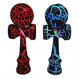 KENDAMA TOY CO. 2-Pack The Best Pocket Kendama (not Full Size) - Awesome Colors: Black/Red and Black/Blue Kendama Set - Solid Wood - A Tool to Create Better Hand and Eye Coordination