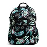 Vera Bradley Women's Cotton Campus Backpack, Island Garden - Recycled Cotton, One Size