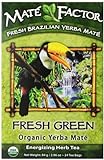 The Mate Factor Yerba Mate Energizing Herb Tea Bag, Organic Fresh Green, 24-Count Box