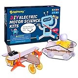Giggleway Electric Motor Science Kits for Kids, DIY Wooden Kids Science Experiment Kits, Circuit Building STEM Toys for Boys and Girls-Tank Model Kit, Bird Taxiing Aircraft