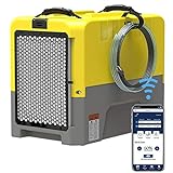 ALORAIR 180PPD Commercial Dehumidifier for Crawl Space & Basement, Wi-Fi APP Controls with Pump, Capacity up to 85 PPD at AHAM Condition, for Large Space, Job Sites, Yellow