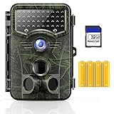 Vikeri 4K 32MP Trail Camera, Game Camera with Night Vision 0.1 Trigger Time Motion Activated 120°Wide Camera Lens, IP66 Hunting Camera with 40pcs No Glow Infrared LEDs 2.4''LCD for Wildlife Monitoring