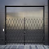 VEVOR Double Folding Security Gate, 5' H x 10' W Folding Door Gate, Steel Accordion Security Gate, Flexible Expanding Security Gate, 360° Rolling Barricade Gate, Scissor Gate or Door with Keys