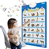Electronic Interactive Alphabet Wall Chart,Alphabet Poster, Talking Animal & Music Poster, Best Education Toys for 1-5years Old, Toddler Toys for Boys & Girls, Kids Fun Learning at Daycare, Preschool1