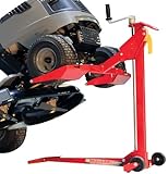 MoJack EZ Max - Riding Lawn Mower Lift, 450lb Lifting Capacity, Fits Most Residential & ZTR Mowers, Space-Saving Folding, Ideal for Mower Maintenance & Repair, Red