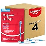 Colgate Max Fresh Wisp Disposable Mini Travel Toothbrushes, Peppermint, 24 Count (Pack of 4)