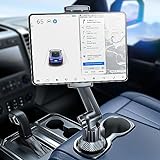 eSamcore Tablet Holder for Car, for iPad Cup Holder Car Mount with 1.57' Depth Large Clamp 15' Height Adjustable for iPad Holder for Car for 6'-12.9' Cell Phone iPhone iPad Pro Travel Accessories