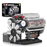 Mould King 10088 No.V8 Engine Model Kit - 535 Pcs to Build Your Own Mini Engine That Works- DIY STEM Project & Gift for Kids/Teens, Hobby Building Blocks Kit for Adults