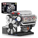 Mould King 10088 V8 Engine Model Kit - 535 Pcs to Build Your Own Mini Engine That Works- DIY STEM Project & Gift for Kids/Teens, Hobby Building Blocks Kit for Adults