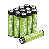 Amazon Basics 12-Pack AAA Performance 800 mAh Rechargeable Batteries, Pre-Charged, Recharge up to 1000x