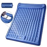 LILTSDRAE Camping Sleeping Pads，Extra Thick 5 Inch Inflatable Sleeping Mat with Pillow Built-in Pump，Oversized Air Mattress Super Portable for Backpacking Hiking, Tent, Traveling (Double Mattress)
