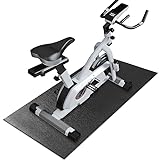 BesWin Exercise Equipment Mat - 30'x60' Treadmill Mat Exercise Bike Mat Compatible with Spin Bikes, Treadmill, Elliptical Machine - Floor Thick Mats for Hardwood Floor Carpet Protection