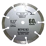 MTP 60 Grits 4-1/2' 4.5 inch Diamond Circular Saw Blade for Rockwell Rk3441k, Worx WX429L 9.5mm/ 3/8' Arbor Tile Grout Concrete, Brick, Block, Masonry