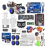 OSOYOO Robot Rc Smart Car DIY Kit to Build for Adults Teens with Servo Power Steering Motor, WiFi, Bluetooth, Code Programmable Compatible with Arduino
