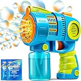 Sloosh Kids Bubble Gun Machine with Bubble Refill Solution, 2 in 1 Automatic Bubble Guns for Toddlers 1-3, Bubble Maker Blower for Kids 4-8, Outdoor Toy, Adults, Summer, Party, Easter, Gift