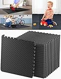 Kangler Puzzle Exercise Mat, 20 Tiles Foam Interlocking Exercise Mats - Floor Tiles for Gym Equipment and Cushion for Workouts