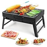 Barbecue Grill, Charcoal Grill Folding Portable Lightweight Barbecue Grill Tools for Outdoor Grilling Cooking Camping Hiking Picnics Tailgating Backpacking Party (Medium)